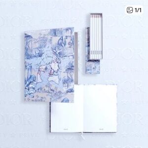 Christian Dior Safari-Themed Notebook and Pencil Set New in Dior Box
